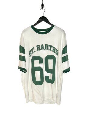 Rhude Ivory Green 69 Logo Ringer T-shirt